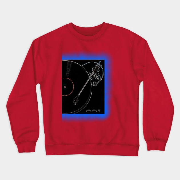 DJ Record player design Crewneck Sweatshirt by JM